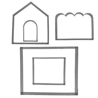 Cortador Casinha de Natal 2 - 3D 243 RR Cortadores - Flexarte