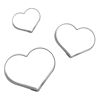 Cortador Kit Mini Coração 3 pçs 017 RR Cortadores - Flexarte