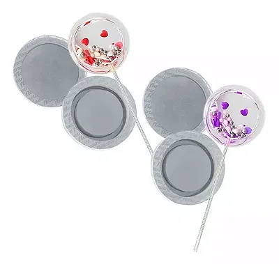 Kit - 2 Pirulitos 488 - Redondo Chocalho 6 Cm + Tampa Brinde