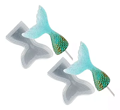 Kit C/ 2 - Pirulito De Cristal Cauda Sereia 10 Cm - Cod. 166