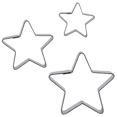 Kit Cortador Mini Estrela 3 Pçs - 021 RR Cortadores - Flexarte