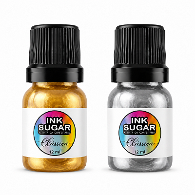 Kit Ink Sugar - 2 Cores (Dourada/Prateada) - 12ml cada