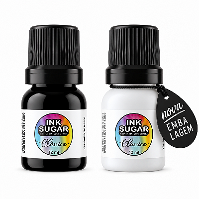 Kit Ink Sugar - 2 Tintas - Preta e Branca - 12ml cada