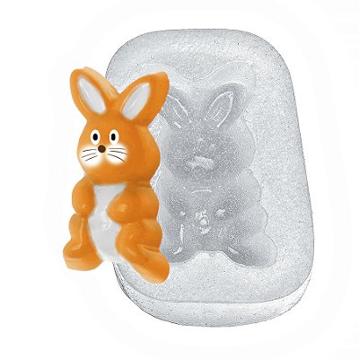 Molde de  Silicone 005 - Coelhinho Agachado