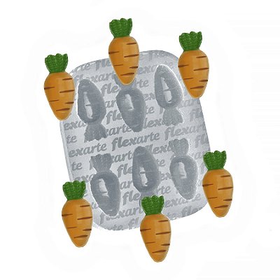 Molde de  Silicone 007 - Sexteto de Cenouras