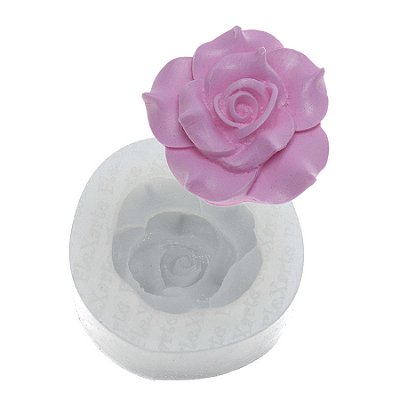 Molde de  Silicone 037 - Rosa Daenerys - Modelo Novo - 3,7cm