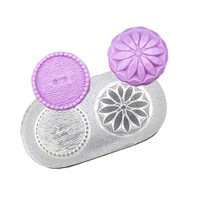 Molde de  Silicone 038 - Botão Duplo