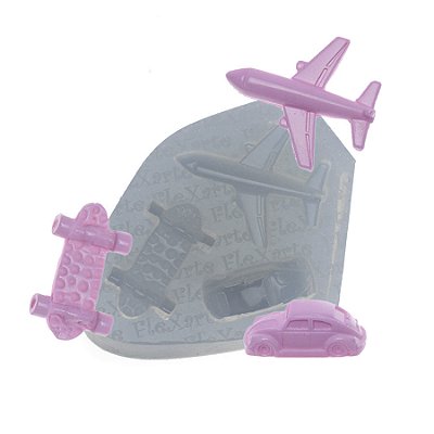 Molde de  Silicone 057 - Brinquedos Skate + Fusca