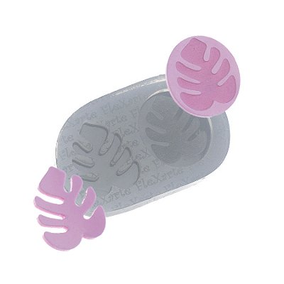 Molde de  Silicone 074 - Dupla de Folhas