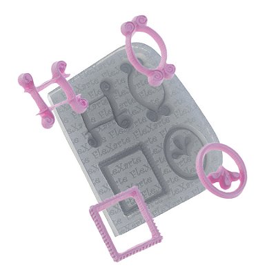 Molde de  Silicone 079 - Quarteto de Molduras Portia