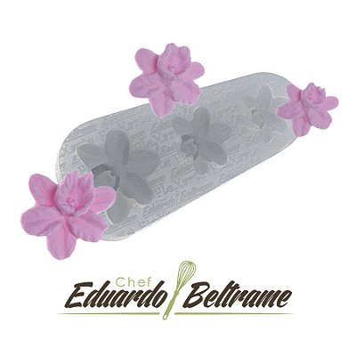 Molde de  Silicone 093 - Trio de Mini Orquídeas - EB