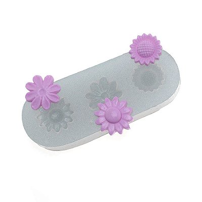 Molde de  Silicone 114 - Trio de Flores