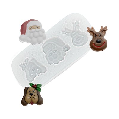 Molde de  Silicone 133 - Trio de Natal 1