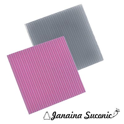 Molde de  Silicone 153 - Textura de Tricô Reto JS - Flexarte