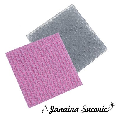 Molde de  Silicone 154 - Textura de Tricô Trançado - JS