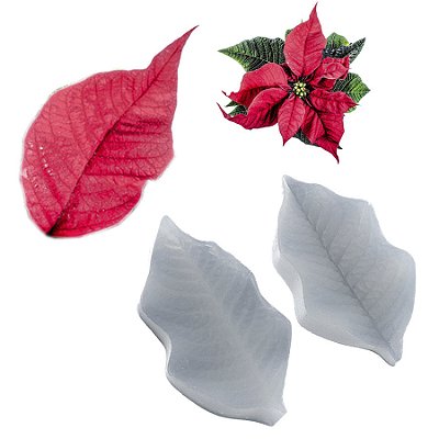 Molde de  Silicone 163 - Marcador de Poinsettia