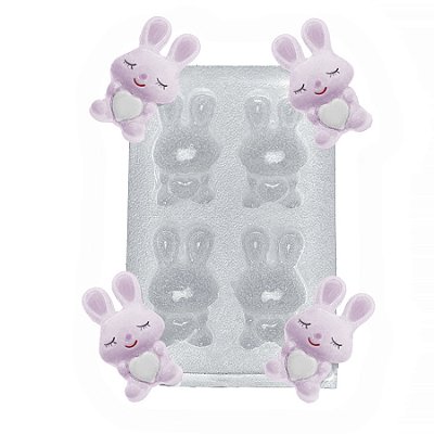 Molde de  Silicone 171 - Quarteto de Coelhinhos