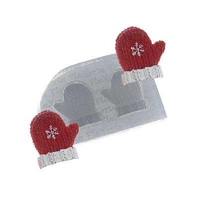 Molde de  Silicone 174 - Luvas de Natal de Tricô