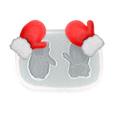 Molde de  Silicone 232 - Par de Luvas de Natal