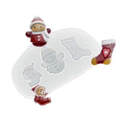 Molde de  Silicone 234 - Trio de Natal 4