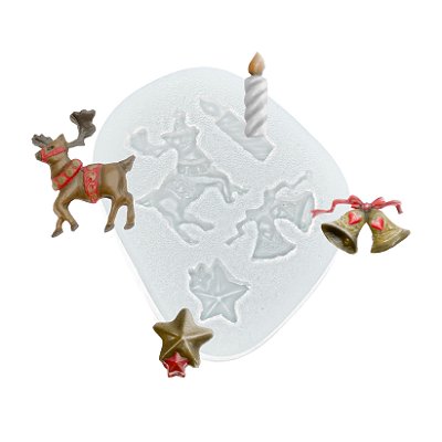 Molde de  Silicone 236 - Quarteto de Natal 3