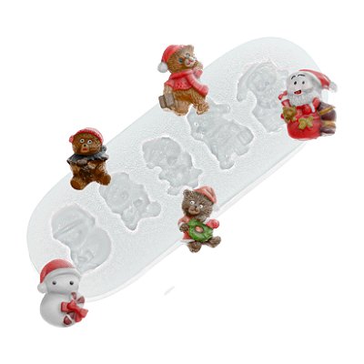 Molde de  Silicone 243 - Quinteto de Natal 1