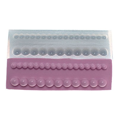 Molde de  Silicone 248 - Dupla de Pérolas Curta