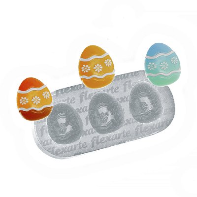 Molde de  Silicone 278 - Trio de Ovinhos de Dubai