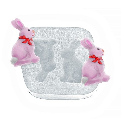 Molde de  Silicone 282 - Dupla de Coelhos 1