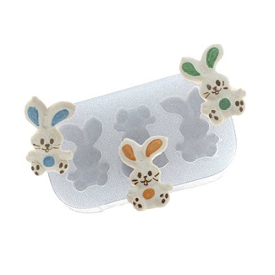Molde de  Silicone 283 - Trio de Coelhos 1