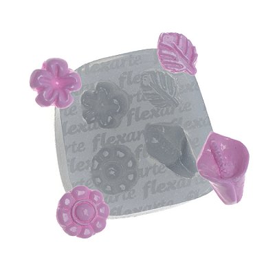Molde de  Silicone 288 - Florzinhas Crystal
