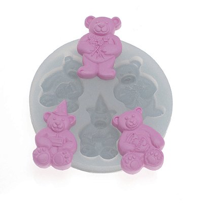 Molde de  Silicone 293 - Trio de Ursos