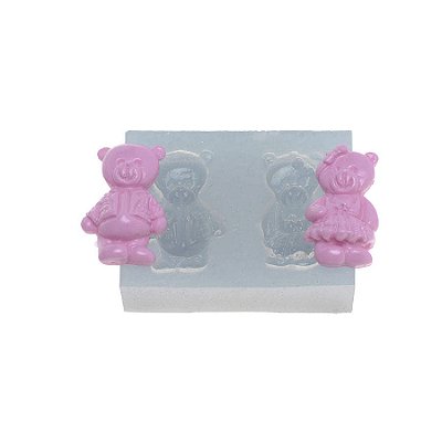 Molde de  Silicone 302 - Casal de Ursinhos