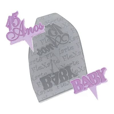 Molde de  Silicone 307 - 15 Anos + Baby