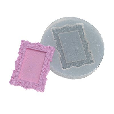 Molde de  Silicone 317 - Moldura Retangular Pq