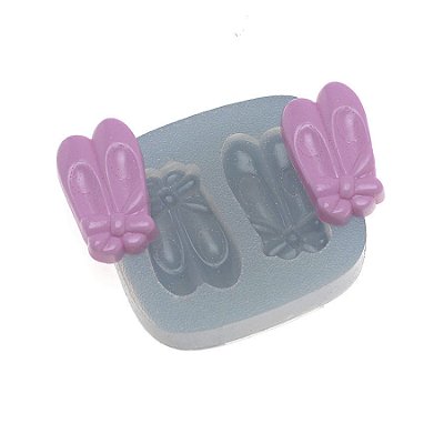 Molde de  Silicone 326 - Pares de Sapatilhas Pq