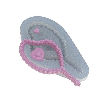 Molde de  Silicone 353 - Terço + Mini Corações