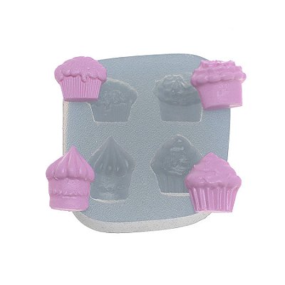 Molde de  Silicone 368 - Quarteto de Cupcakes 1