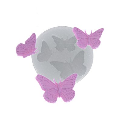 Molde de  Silicone 402 - Trio de Borboletas