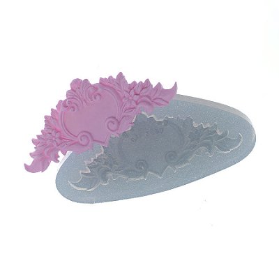 Molde de  Silicone 434 - Arabesco Coração