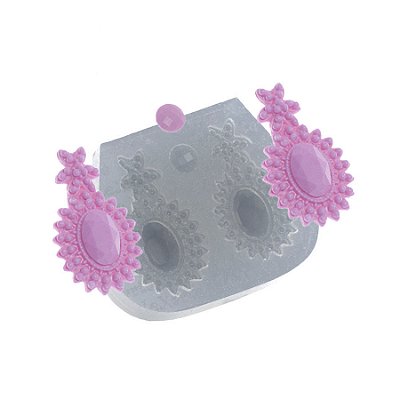 Molde de  Silicone 485 - Jóia Oval Heaven