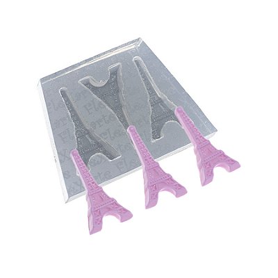Molde de  Silicone 499 - Trio de Torres Paris Pequenas