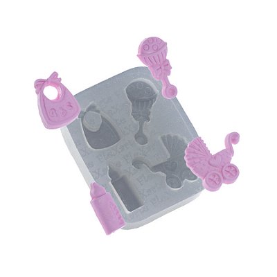 Molde de  Silicone 501 - Quarteto de Objetos para Bebê