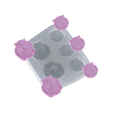 Molde de  Silicone 517 - Quinteto de Corujas