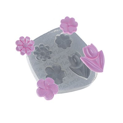 Molde de  Silicone 522 - Quarteto de Flores Athina