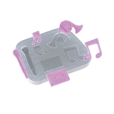 Molde de  Silicone 523 - Musical Retrô