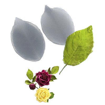 Molde de  Silicone 550 - Marcador de Folha de Rosa CD