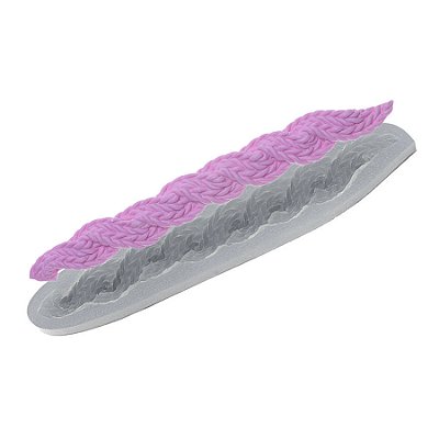 Molde de  Silicone 553 - Trança Ully Estreita de Crochê