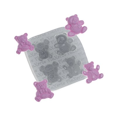 Molde de  Silicone 569 - Ursinhos Laylah