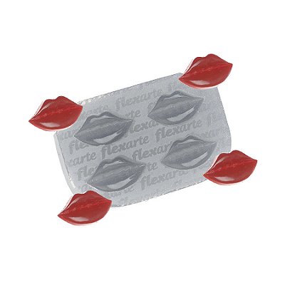 Molde de  Silicone 573 - Quatro Lábios Hayworth (Bocas)